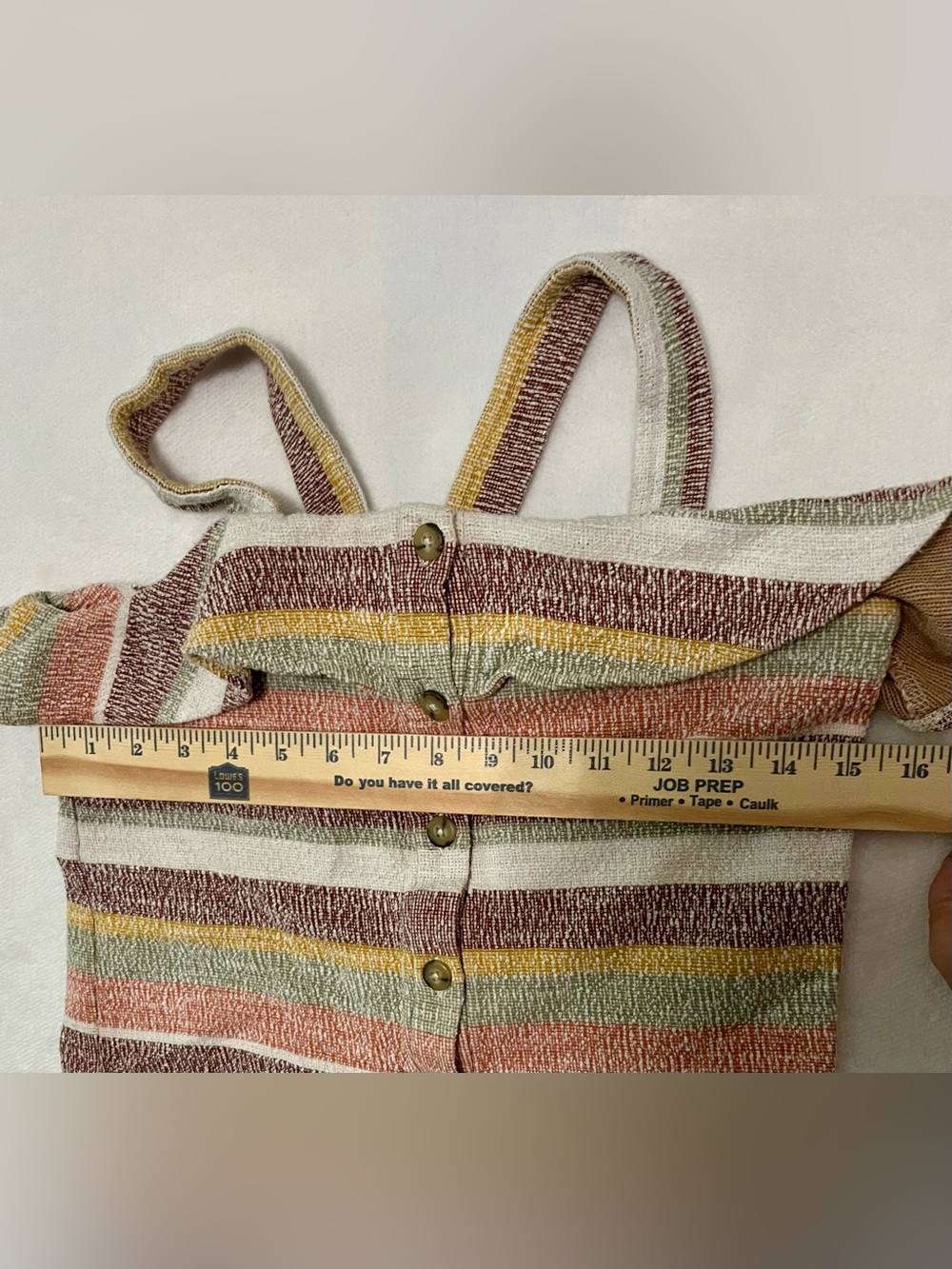 Madewell Texture & Thread 100% Cotton Stripe Tie Front Top Boho Festival Small - Picture 6 of 6